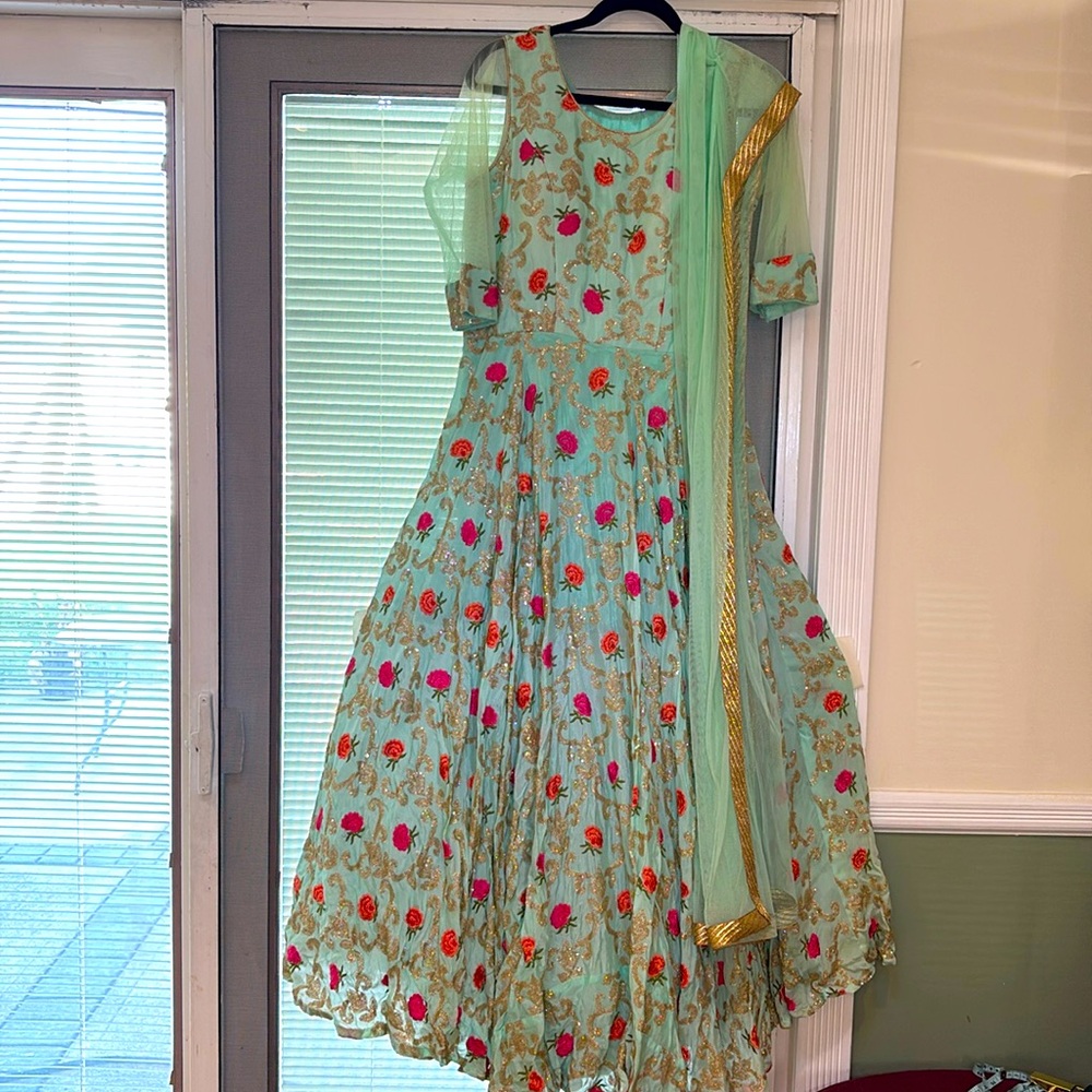 Floor touch anarkali
